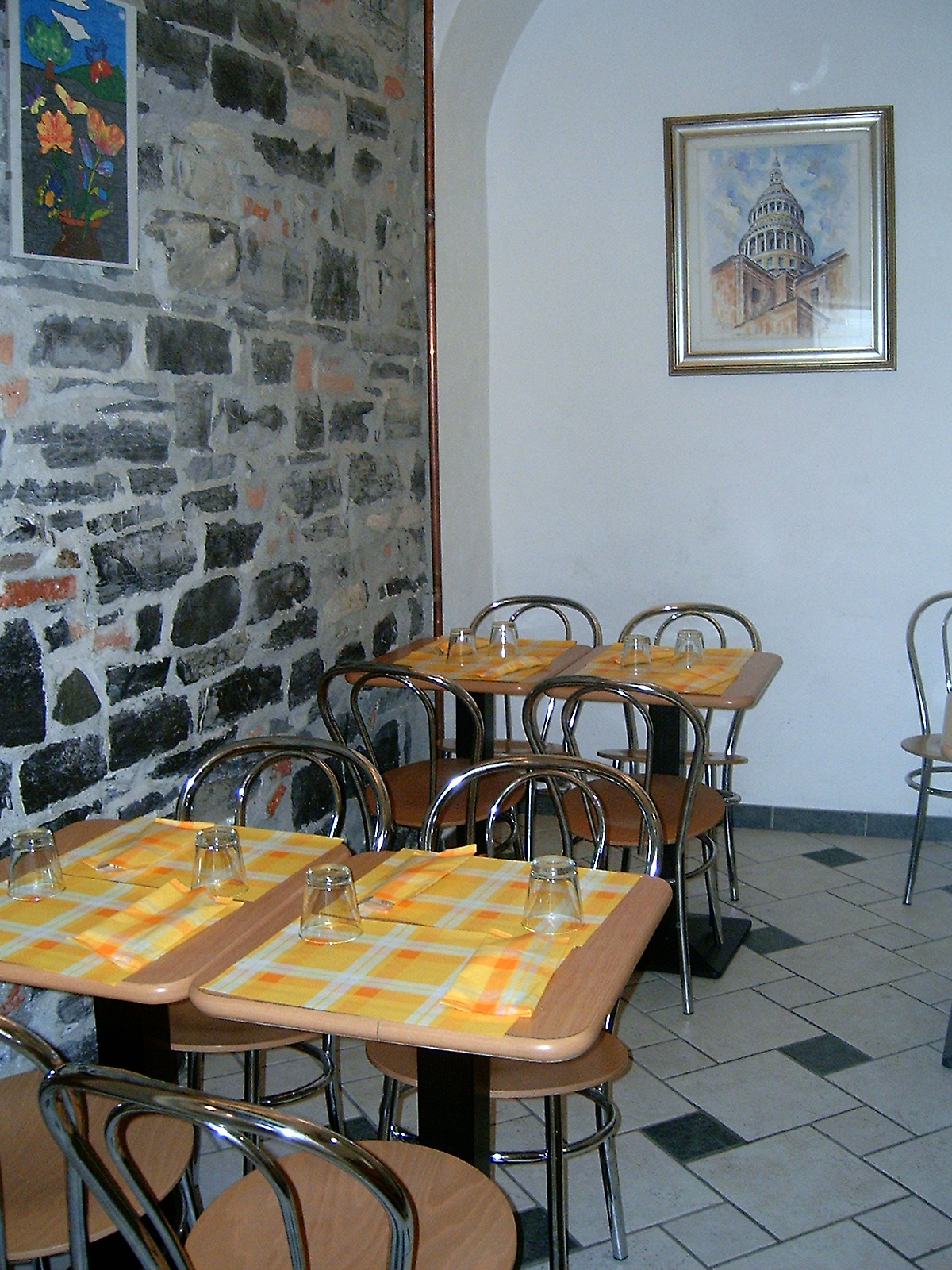 La sala del ristorante Castiglioni